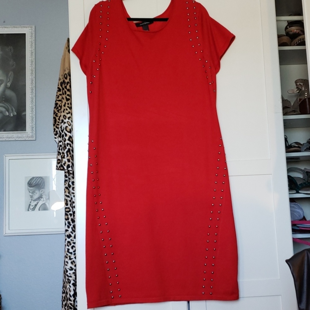 Ashley Stewart  Red Sweater Dress  Size 22/24